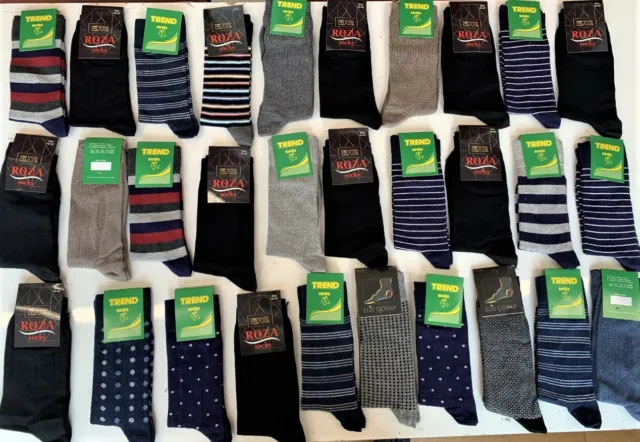 20 pairs men's adults black cotton socks with mix coloured uk size 6-11 cmlca
