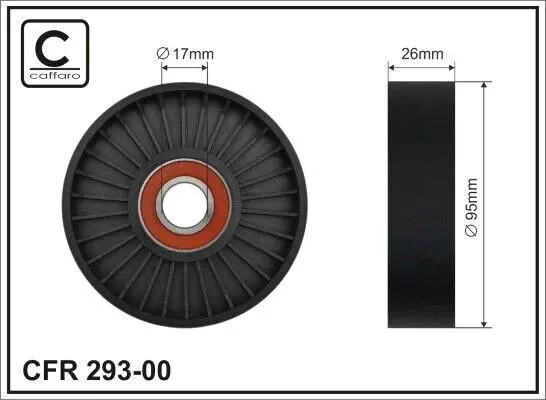 Caffaro 293-00 1x rodillo tensor de correa poli V para Kia Carnival I II 2.5 V6