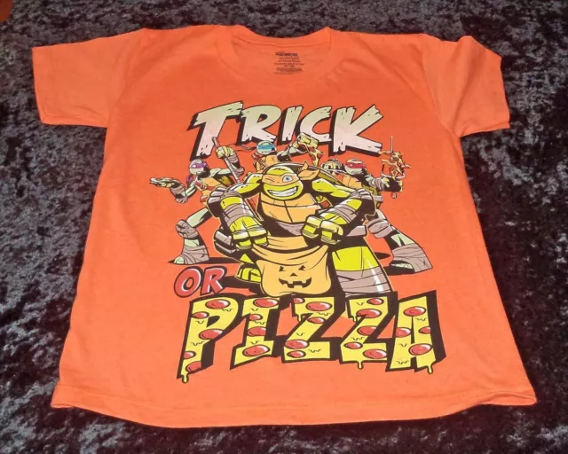 Halloween Teenage Mutant Ninja Turtles Trick or Pizza Youth Boys T-shirt (S-XL)