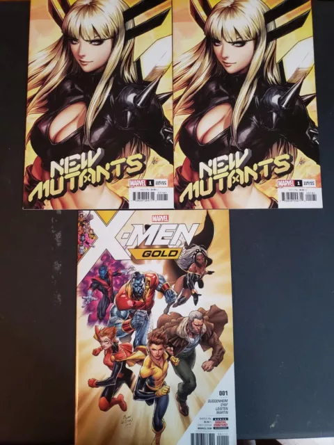 NEW MUTANTS #1 MAGIK ARTGERM Variant Cover X2 Stanley Lau Marvel X-Men Gold 1