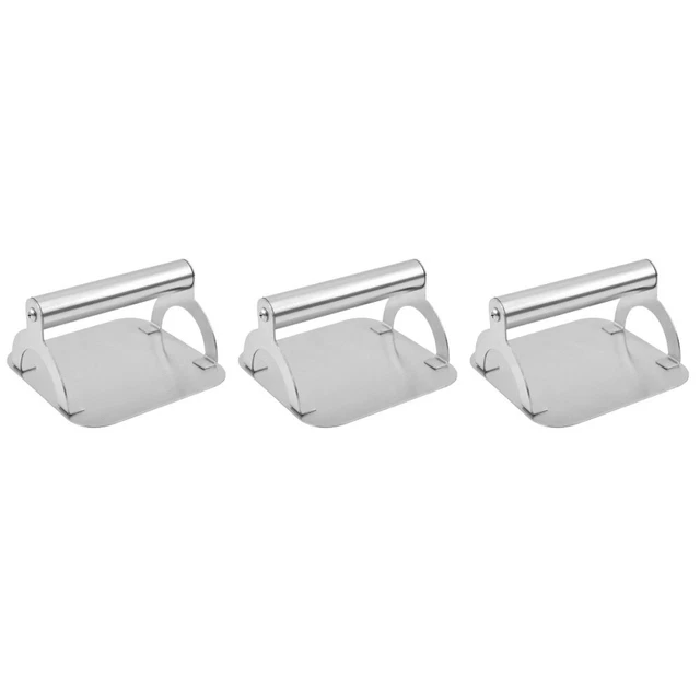 3x macchina per hamburger quadrata in acciaio inox Patty Maker pressa per carne