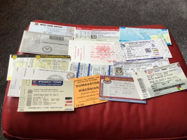 14 Match Tickets Used Unused Tickets In Good. Very Good. Mint Con