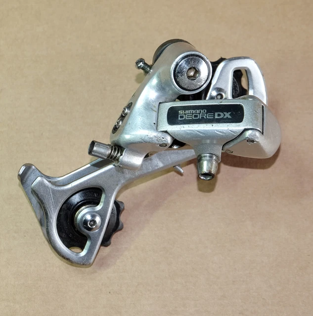 Dérailleur Arrière Vintage Shimano Deore DX RD-M650 - Pour VTT Des Années 90 - En Argent - Occasion (voir Photos)