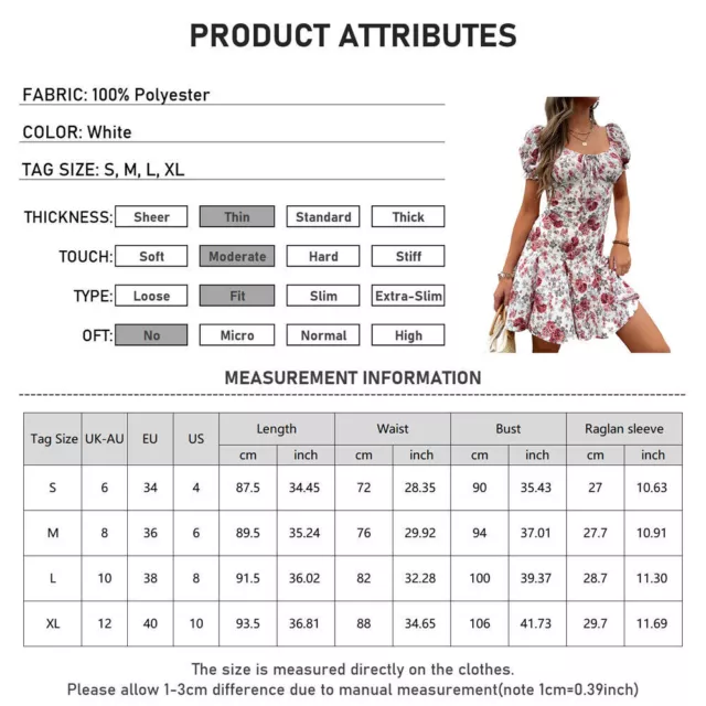 Womens Sexy Boho Floral Mini Dress Ladies Summer Holiday Beach Party Sundress UK 3