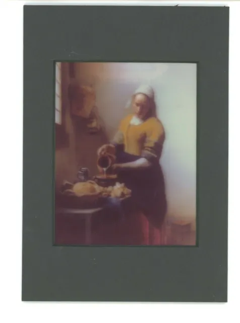 The Milkmaid 1658 Jan Vermeer Artwork 3-d Photo Reprint Stereographic Arts 5x7