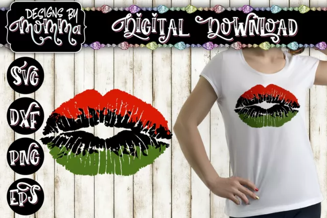 LIPS RED GREEN Black SVG DXF EPS PNG Cut File Cricut & Silhouette Cameo  $3.00 - PicClick