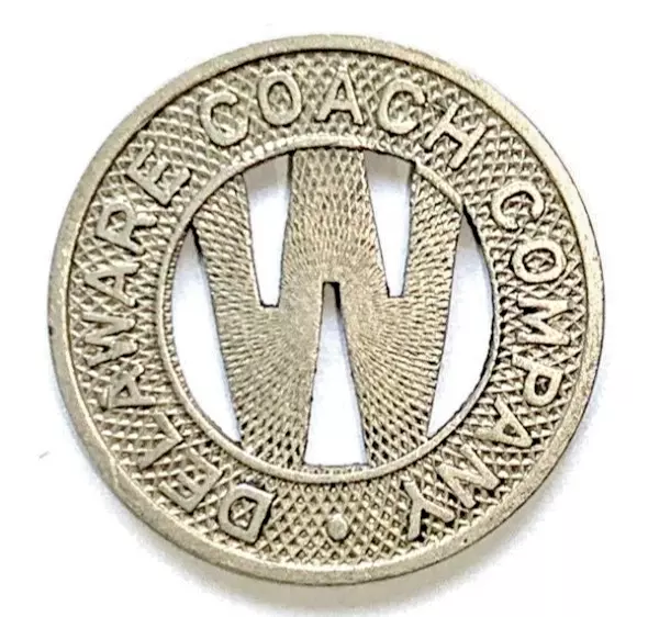 Wilmington Delaware Coach Company 1941 Transit Token Coin Nickel Silver Round