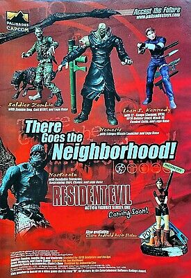 2001 RESIDENT EVIL Action Figures Series 1 NEMESIS, ZOMBIE DOG = Trade Print AD
