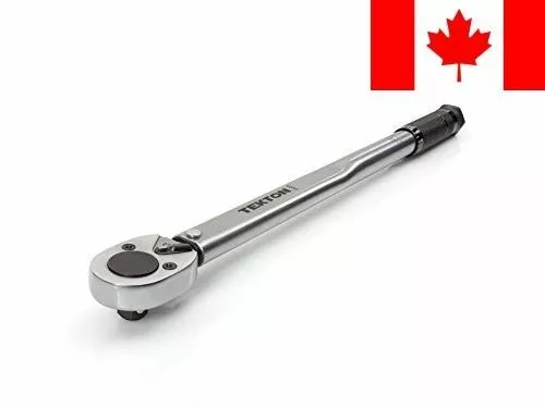 TEKTON 24335 1/2-Inch Drive Click Torque Wrench (10-150 ft.-lb./13.6-203.5 Nm)