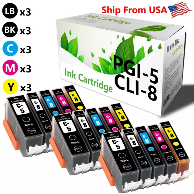 15PK PGI5 CLI8 Ink Cartridge PGI-5 CLI-8 for PIXMA iP4200 PIXMA MP610 Printer