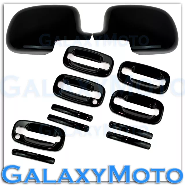 00-06 Chevy Suburban Black Mirror+4 Door handle W/O PSG KH+Tailgate Barn Cover