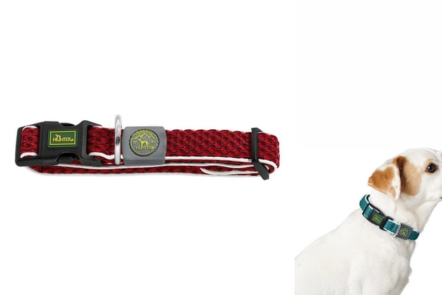 Hundehalsband Hunter Basic Thema Rot Größe M 33-50 Cm