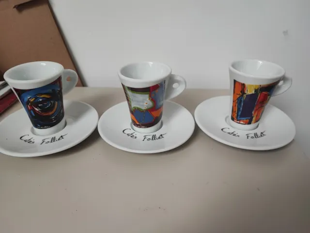 Lot De 3 Tasses À Café Folliet Bistrot