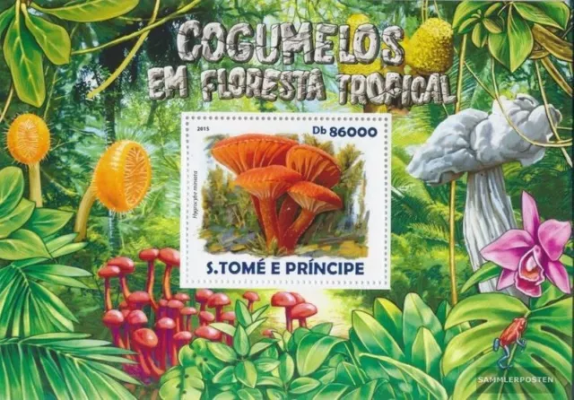 Sao Tome e Principe Block 1073 (kompl. Ausgabe) postfrisch 2015 Pilze