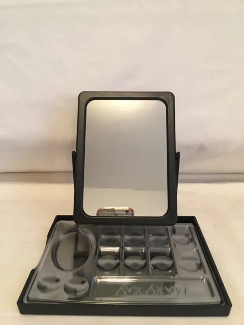 Mary Kay Folding Travel Makeup Mirror & Tray Stand With Mesh Zippered Bag NEW!