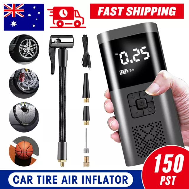 1*12V 150PSI Electric Air Pump Compressor Tyre Inflator For Car Bike Motorcycle