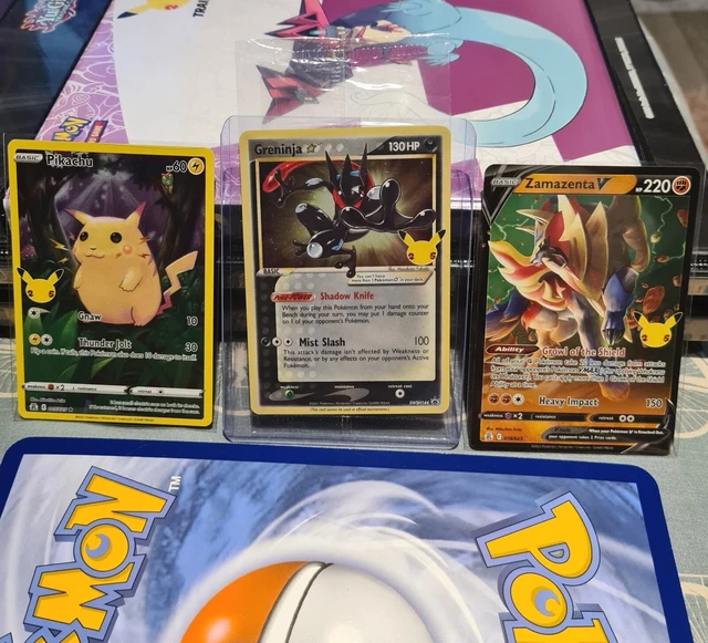 SEALED Greninja Pokemon Card 25th Anniversary Bundle x3 Promo Pikachu+ TCG Mint