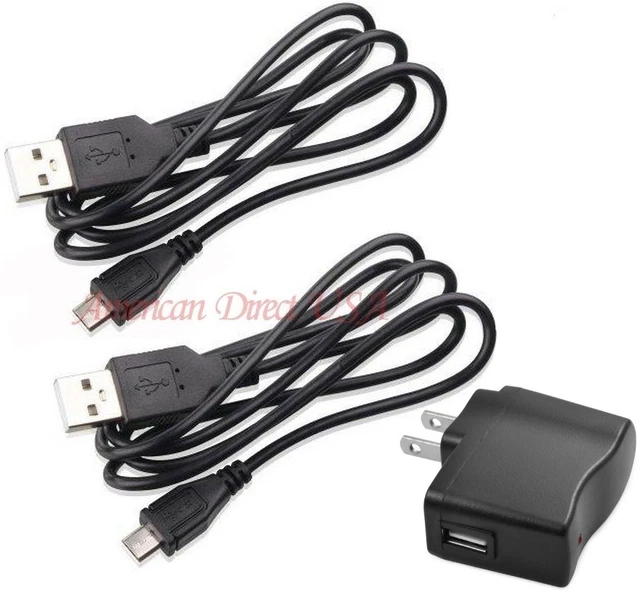 2X USB Cable+Wall Home AC Adapter for Amazon Kindle Fire 1 2 HD 7.0 8.9 Tablet