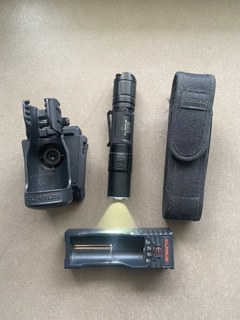 Lampe KLARUS XT2CR + Chargeur pile + Étui Rigide/Holster -FDO Police Gendarmerie