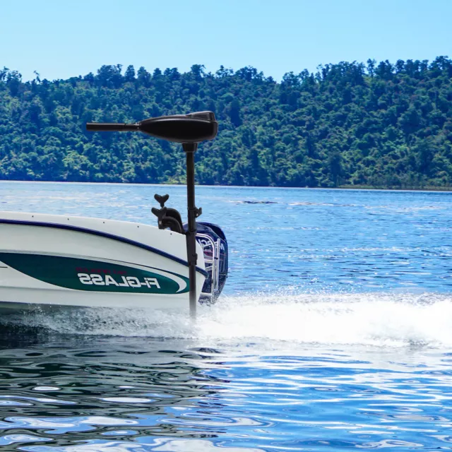 80LBS Electric Trolling Motor 12VThrust Transom Mounted Fishing Boat Engine 800W