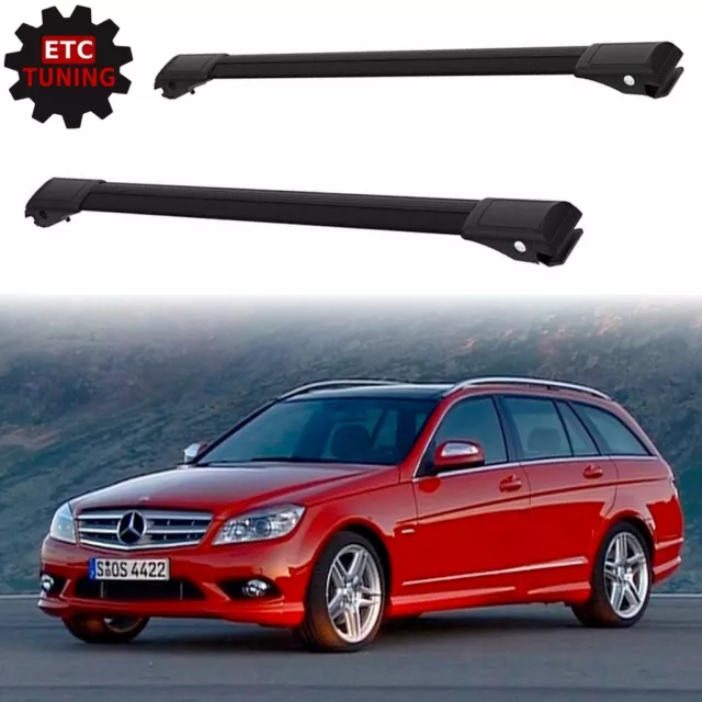 Mercedes-Benz C-Class W204/S204 Estate/Wagon 2007-2014 Carrier Cross Bars Black