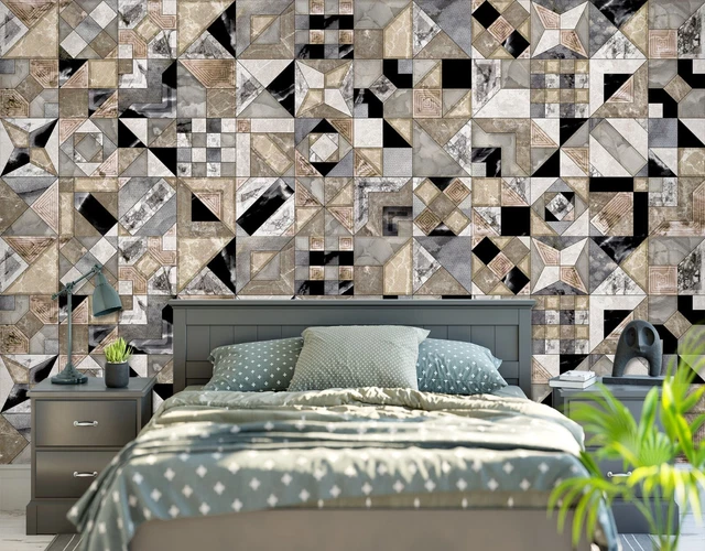 3D TILE PATTERN G785 Wallpaper Wall Murals Removable Self-adhesive Coco ...