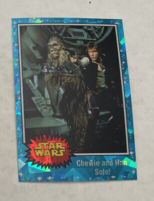 2022 Topps Star Wars Chrome Sapphire Chewie and Han Solo! #111