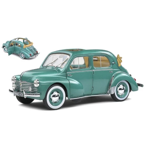 RENAULT 4 CV CONVERTIBLE 1951 VERT OSMOY 1:18 Solido Auto Stradali Die Cast