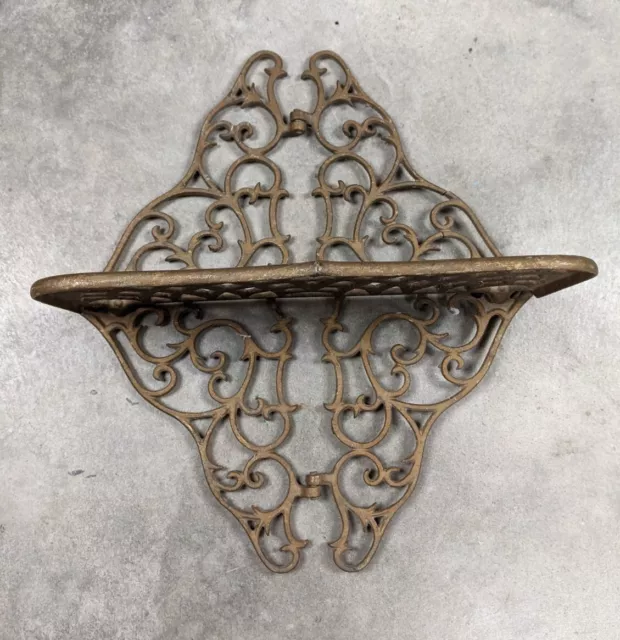 Antique Cast Iron Wall Shelf Ornate