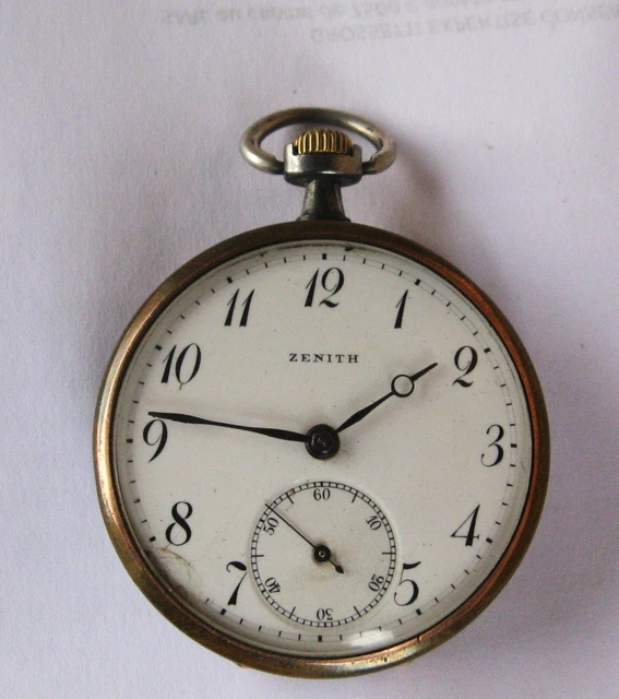 Montre Gousset Ancienne Style Art Nouveau En Acier - Très Bon état, Pour Collection
