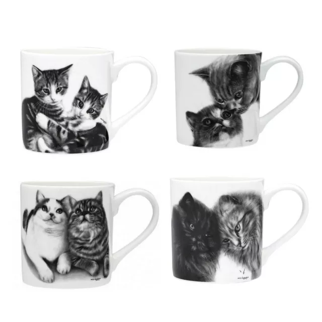 Cat Mug Cup Cats Kitten Animal Tea Coffee Drink Fine Bone China Gift Box 330ml