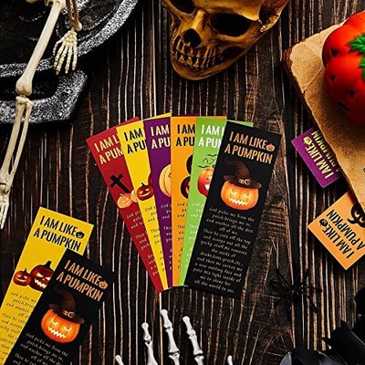 HALLOWEEN BOOKMARKS PUMPKIN Bible Verses Bookmarks Christian Bookmarks