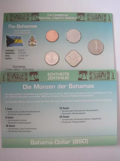 Bahamas  KMS 2005-2007  im Blister  Kursmünzensatz Münzen Zertifikat