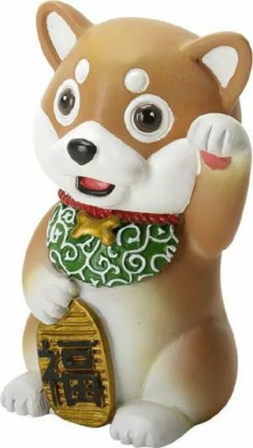 Maneki Shiba Inu Dog Figurine Japanese Statuette Good Luck Year of the Dog New