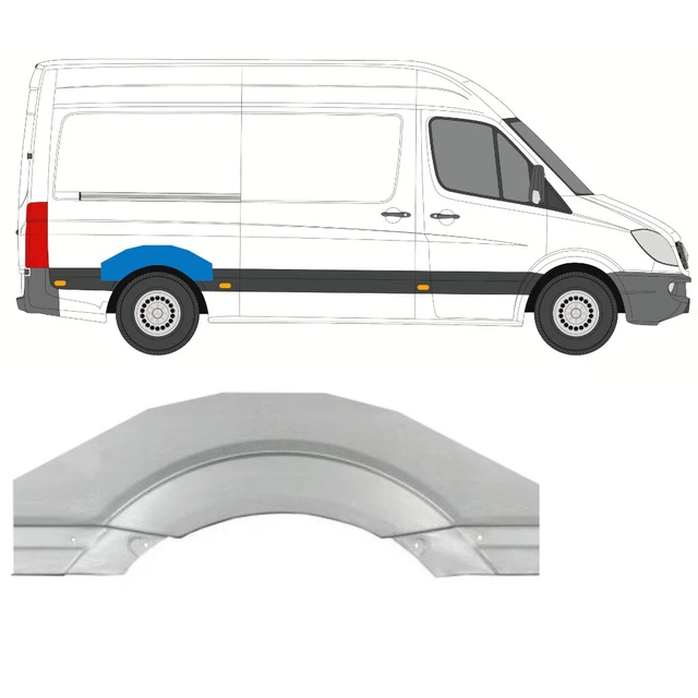 Sprinter With Rear Wheel Off MERCEDES SPRINTER VW Crafter 2006- Rear Wheel Arch Repair Panel / Left ...