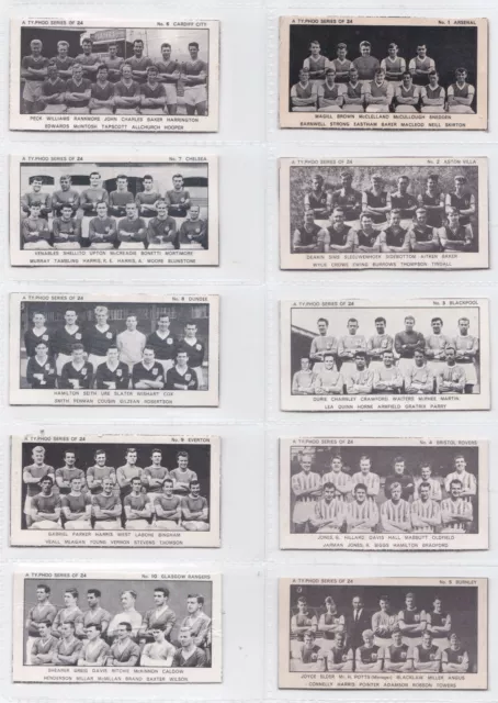 Typhoo - Famous Football Clubs - A Series - 1962 - Full Set - Soccer Cards