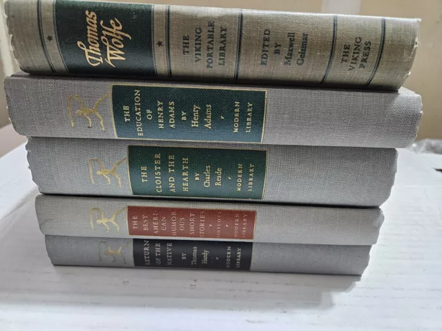 Vintage Lot of 5 books Classics Staging Wolfe Twain Adams Humor Modern Library