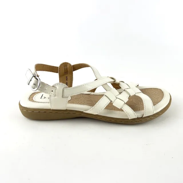 BOC Born Womens Size 6M White Synthetic Slingback Sandals Shoes