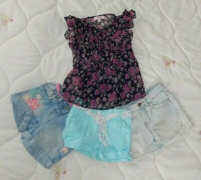 Bundle Of Girls Shorts X 3 And 1 Top 4-5 Years