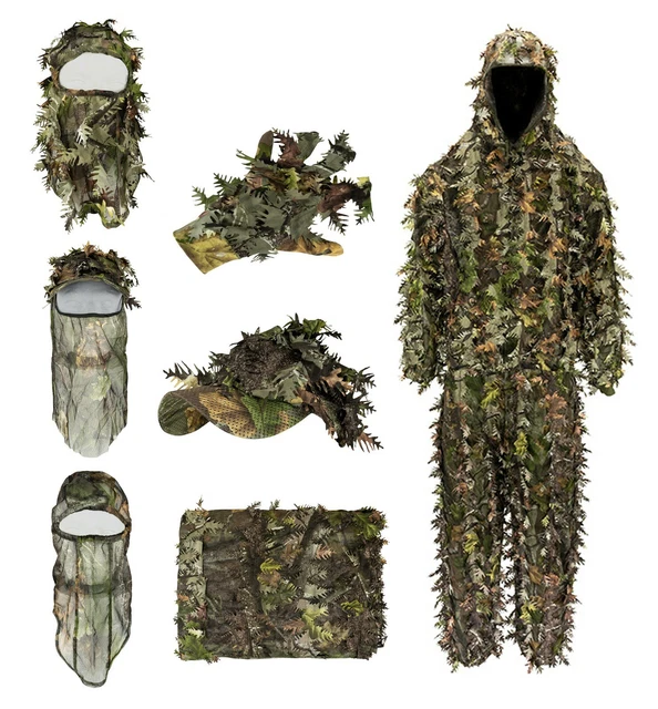 Jack Pyke LLCS 3D Leaves Camo Concealment Strip - 5m X  ? - Brown Polyester For Hunting