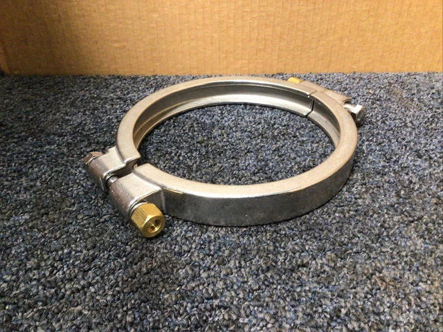 6& STAINLESS STEEL Tri Clamp Sanitary High Pressure Clamp Bolted Closed ...
