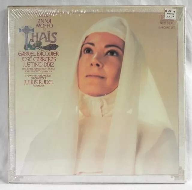 Massenet Opera "Thais" 3 LP Box Set + Program, RCA Red Seal ARL3-0842 New Sealed Massenet Opera "Thais" 3 LP Box Set + Program, RCA Red Seal ARL3-0842 New Sealed