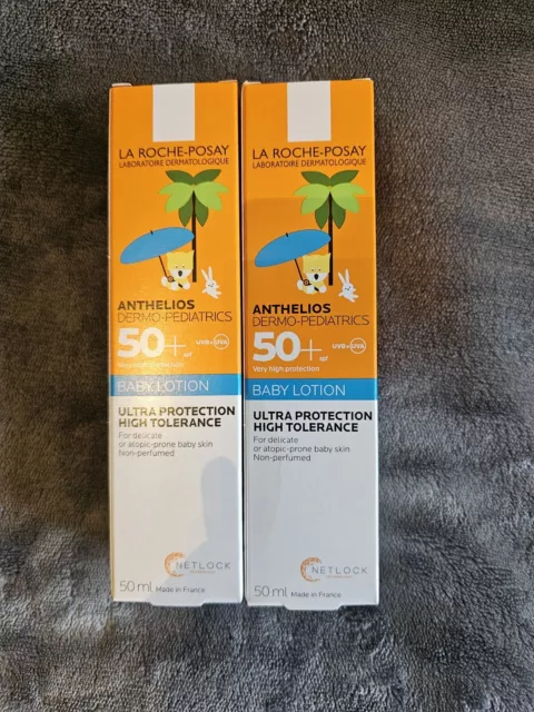 2x La Roche Posay Anthelios Dermo Kinder Baby Lotion LSF 50+ 50ml Neu