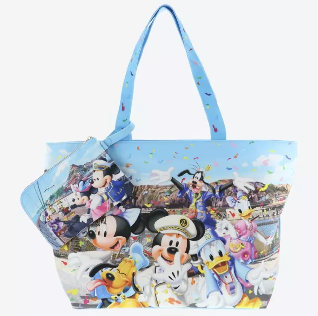 Tokyo Disney Sea Resorts Official Disney Totes Bag Mickey Friends Sky Blue Limit