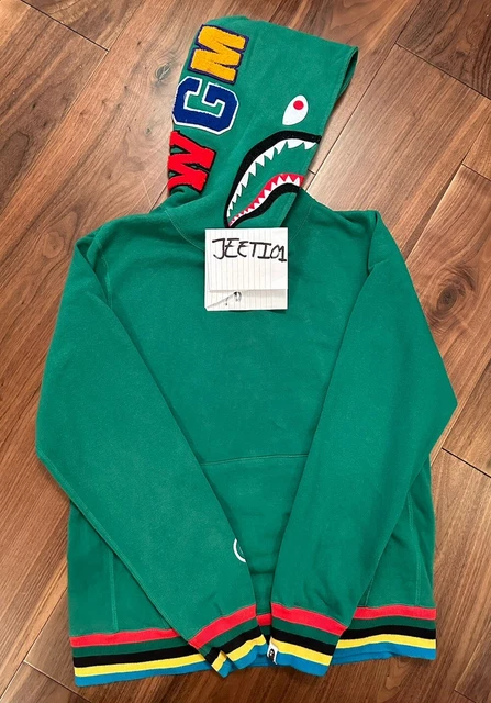 BAPE Shark Line Rib Pullover Hoodie Black