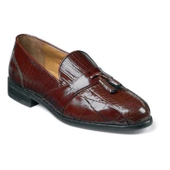 STACY ADAMS ALBERTO Mens shoes Cognac Bike toe loafers  display picture 3