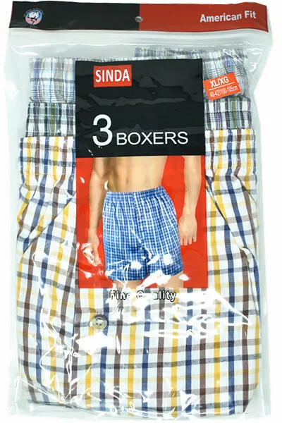 3-12 Pack Mens Boxer Briefs Check Plaid Cotton Shorts Trunk Underwear Size M-2XL 3