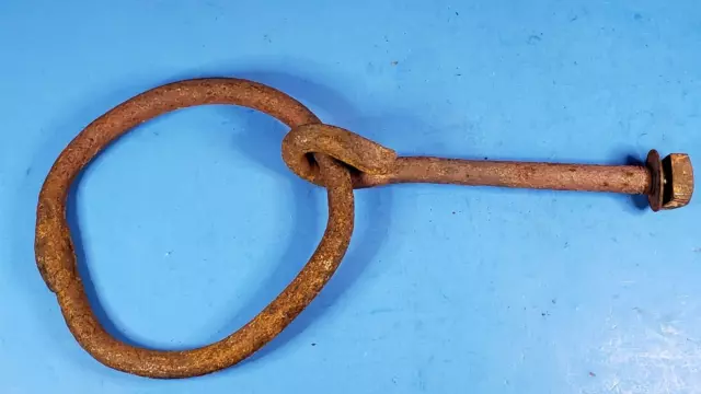 Tether Ring Horse Equestrian Hitching Post Hand Forged Antique Farm