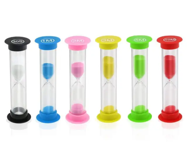 Sand Timer, 6 Pcs Colorful Hourglass Sandglass Sand Clock Timers Set 30sec / ...