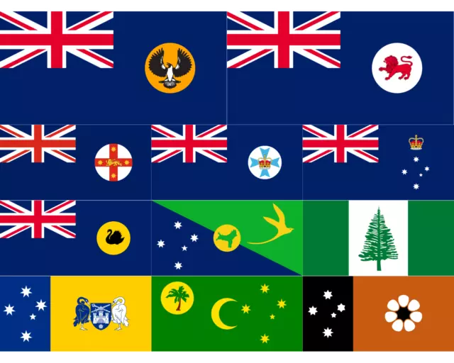 Australia States Flag Victoria Queensland New South Wales Tasmania 2x3 or 3x5